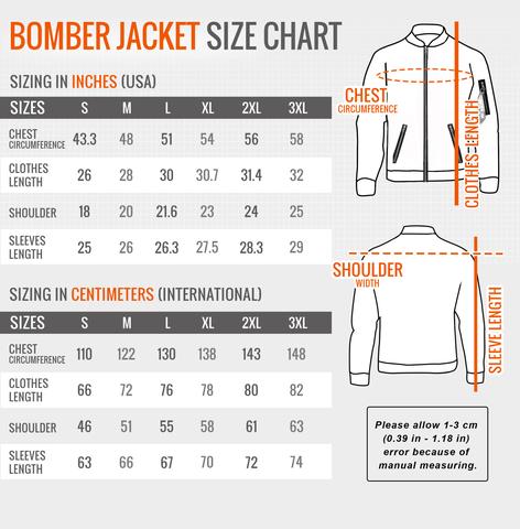 FP Bomber Jacket Size Chart large - Fandomaniax Store