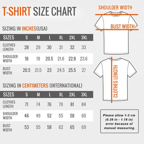 FP Tshirt size chart large - Fandomaniax Store