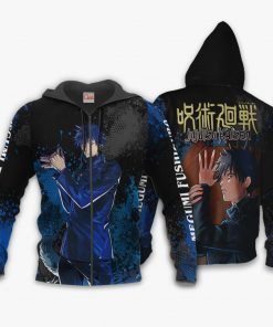 Megumi Fushiguro Hoodie Shirt Jujutsu Kaisen Custom Anime Jacket GA3006 Zip Hoodie / S Official Gear Anime Merch
