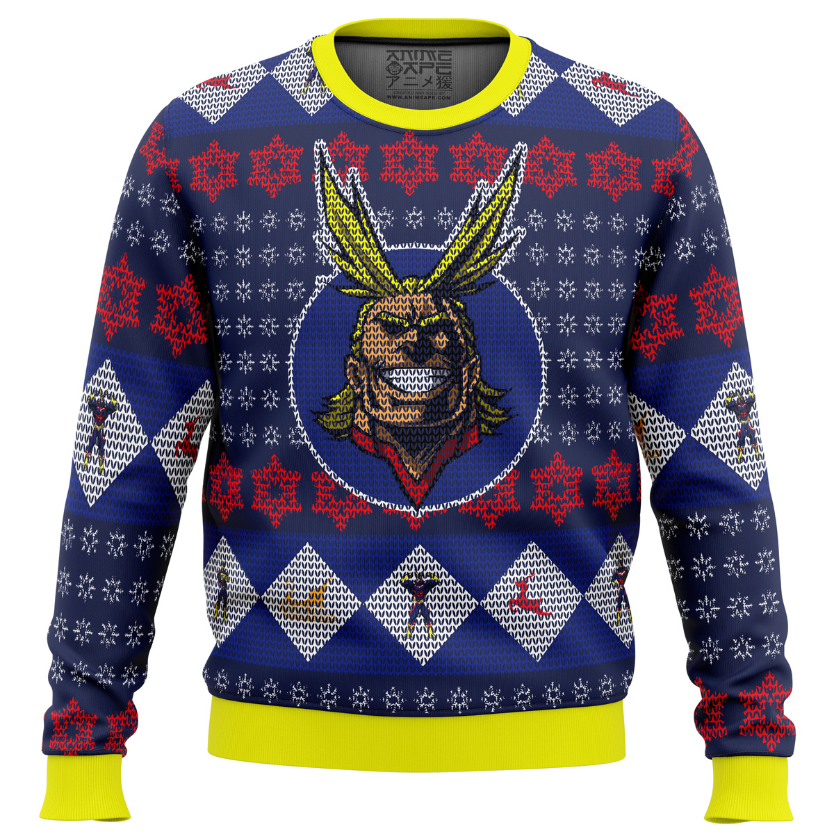 all might my hero academia ugly christmas sweater ana2207 2387 - Fandomaniax Store