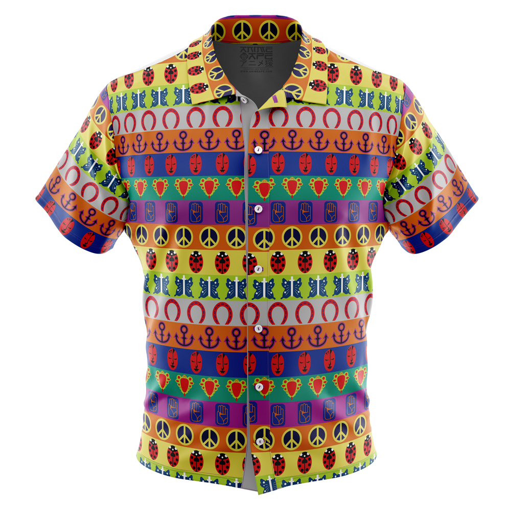 all symbols pattern jojos bizarre adventure hawaiian shirt ana2207 4133 - Fandomaniax Store