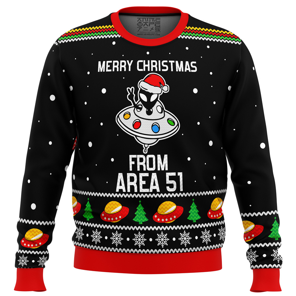 area 51 aliens ugly christmas sweater ana2207 4622 - Fandomaniax Store