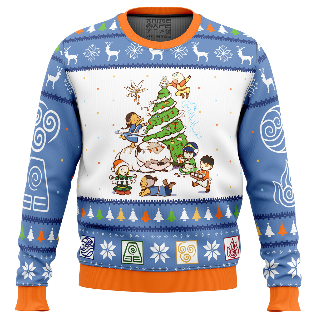 avatar the last airbender christmas time ugly christmas sweater ana2207 4572 - Fandomaniax Store