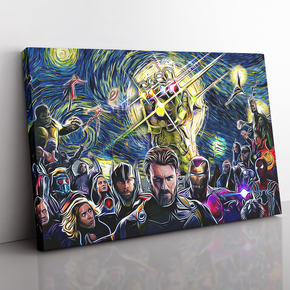 avengers starry night infinity war canvas print wall art ana2207 2519 - Fandomaniax Store