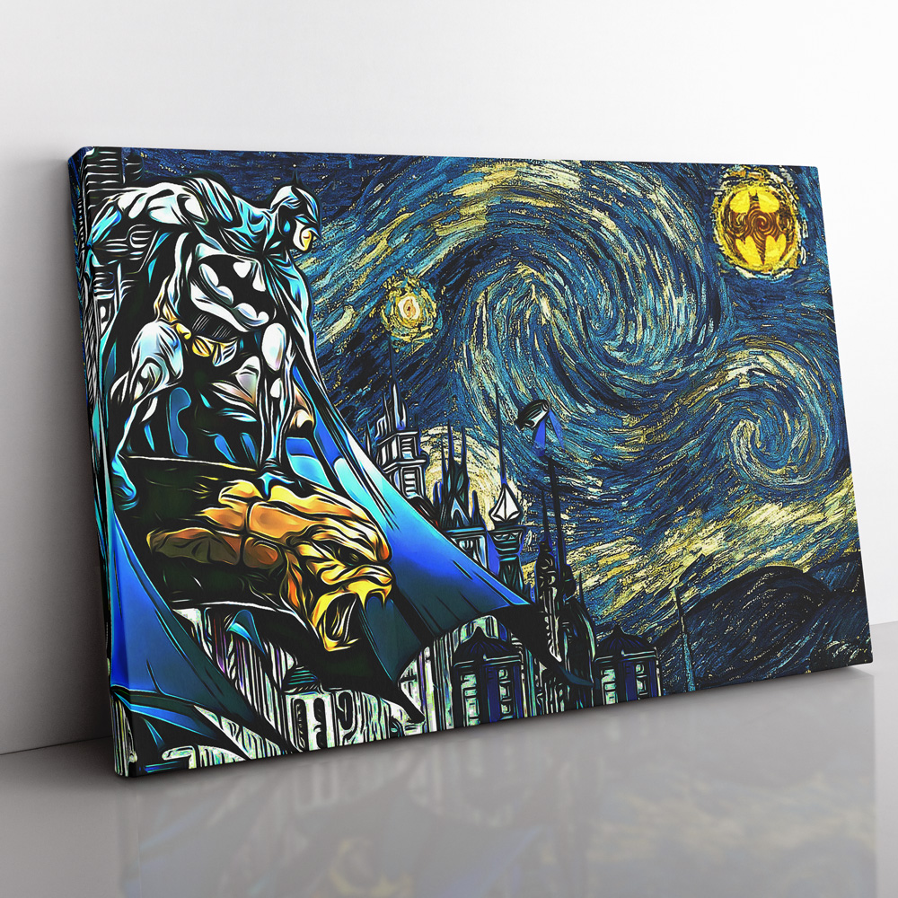 batman starry dark knight canvas print wall art ana2207 7163 - Fandomaniax Store