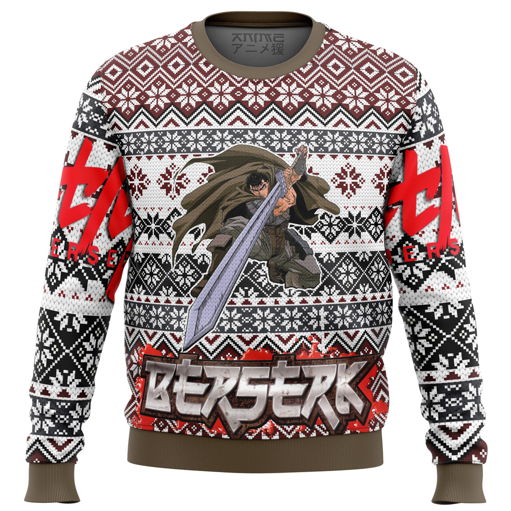 berserk guts ugly christmas sweater ana2207 8448 - Fandomaniax Store