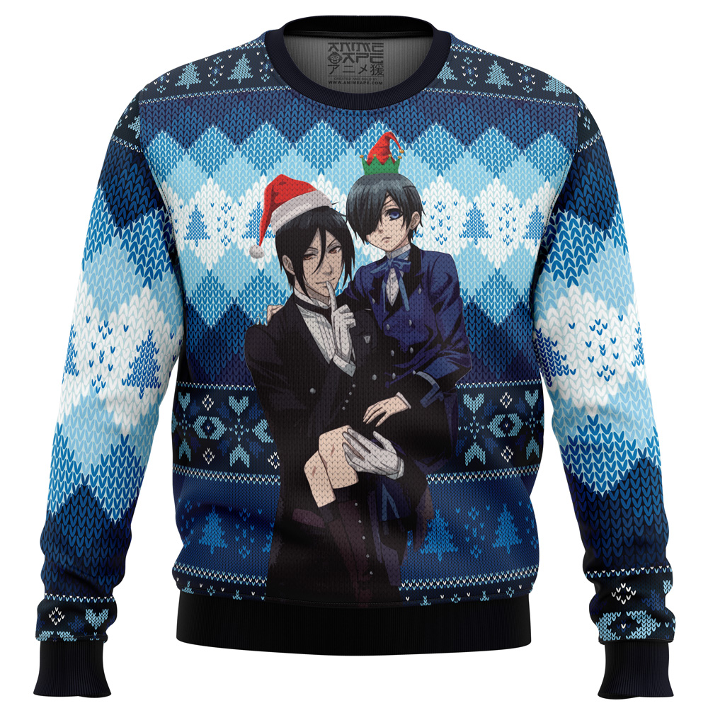 black butler ugly christmas sweater ana2207 6564 - Fandomaniax Store
