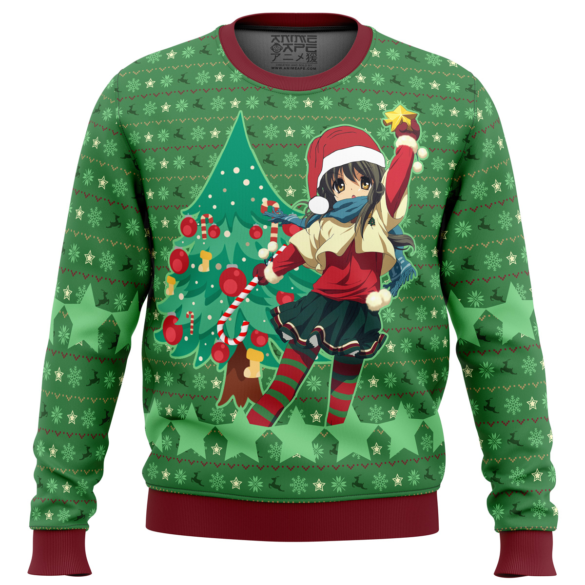 clannad wish upon a star this christmas ugly christmas sweater ana2207 4954 - Fandomaniax Store