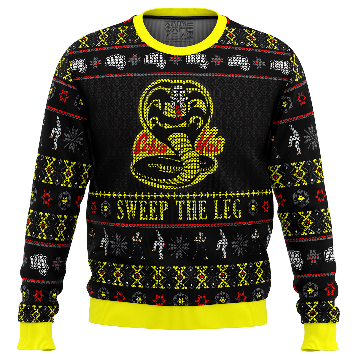 cobra kai sweep the leg karate kid ugly christmas sweater ana2207 6052 - Fandomaniax Store