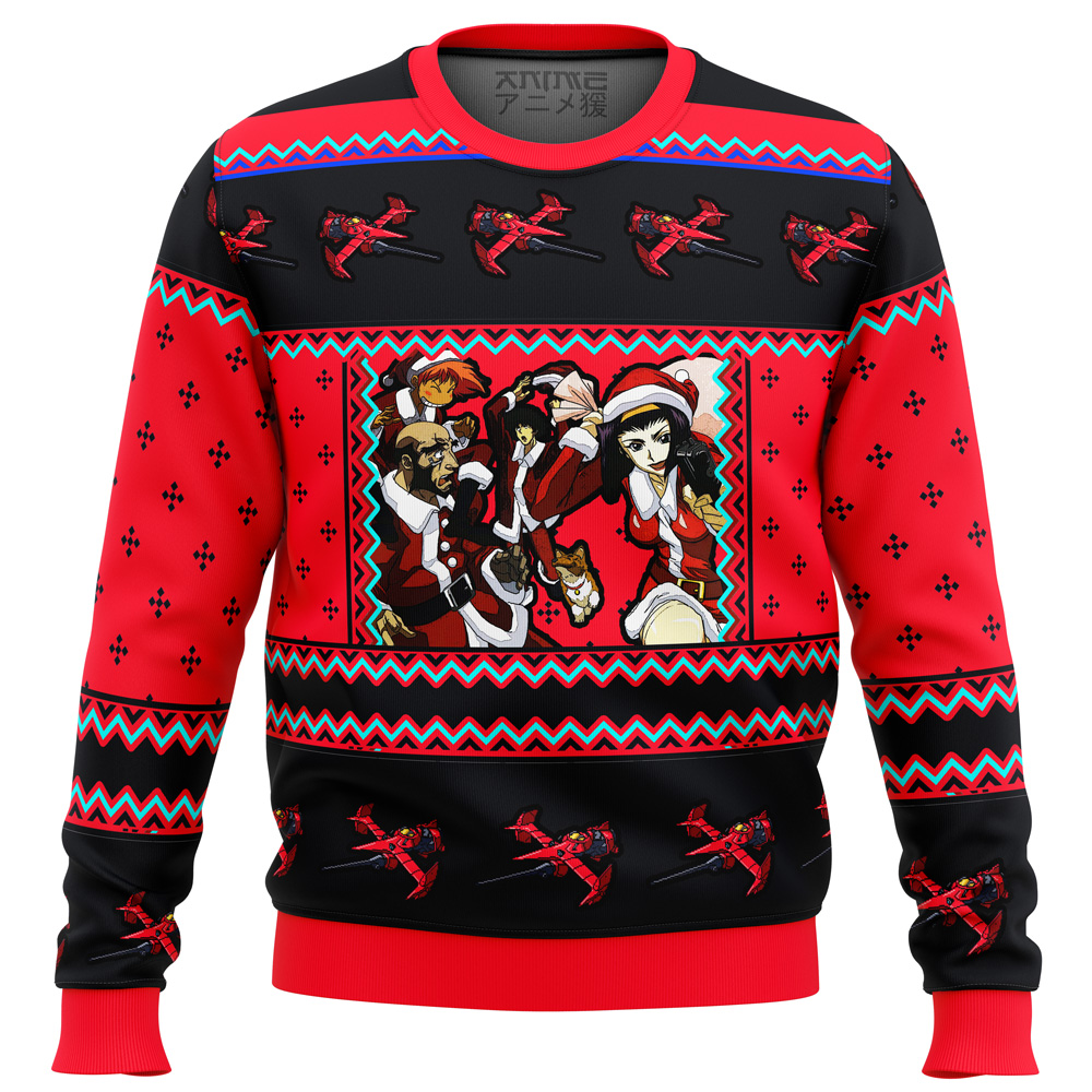 cowboy bebop holiday ugly christmas sweater ana2207 3872 - Fandomaniax Store