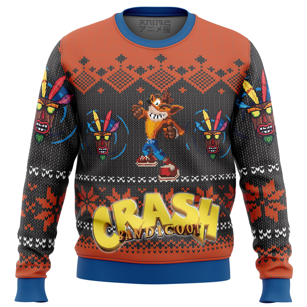 crash bandicoot alt ugly christmas sweater ana2207 5834 - Fandomaniax Store