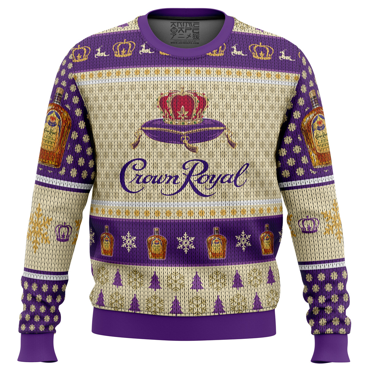 crown royal whiskey ugly christmas sweater ana2207 2938 - Fandomaniax Store