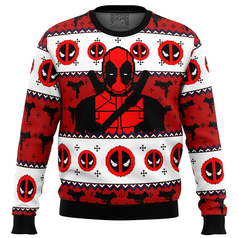 deadpool guy ugly christmas sweater ana2207 5343 - Fandomaniax Store