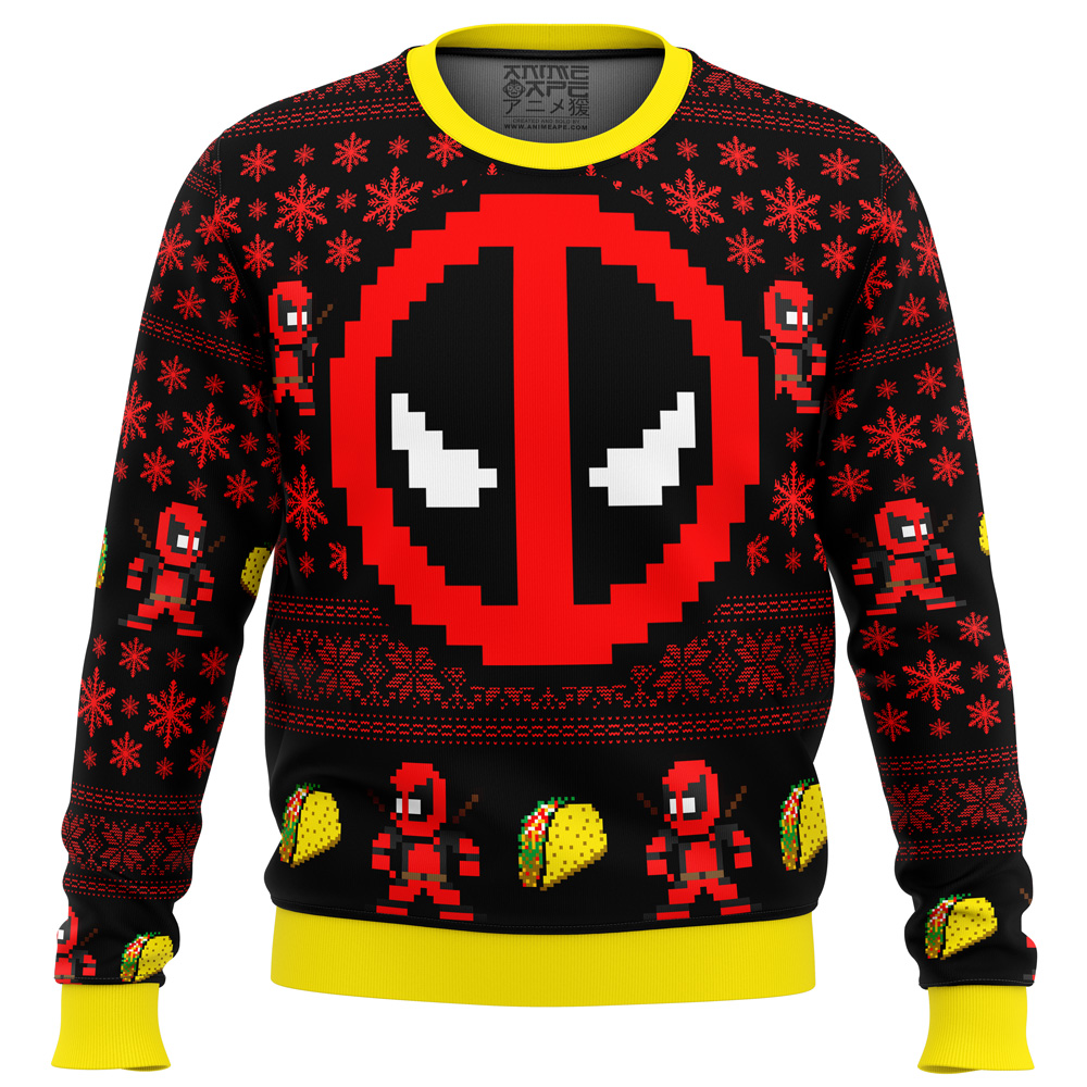 deadpool ugly christmas sweater ana2207 6525 - Fandomaniax Store