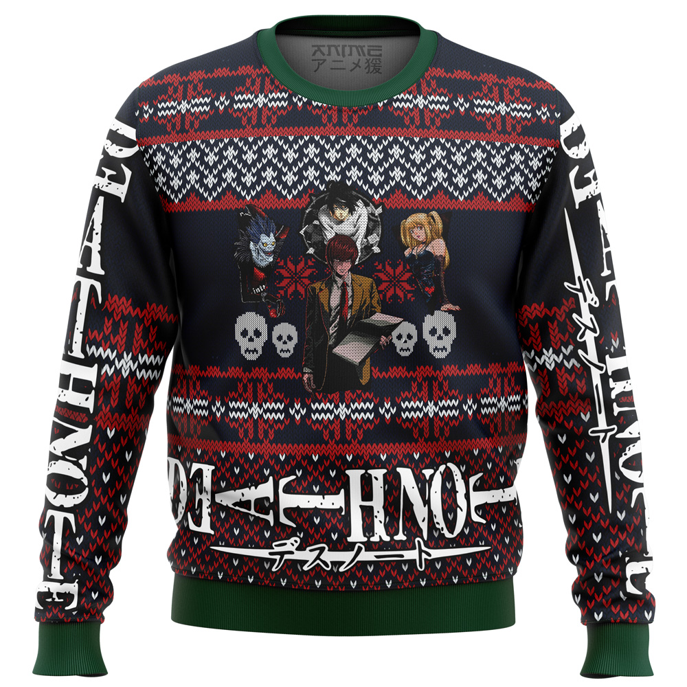 death note characters alt ugly christmas sweater ana2207 2459 - Fandomaniax Store