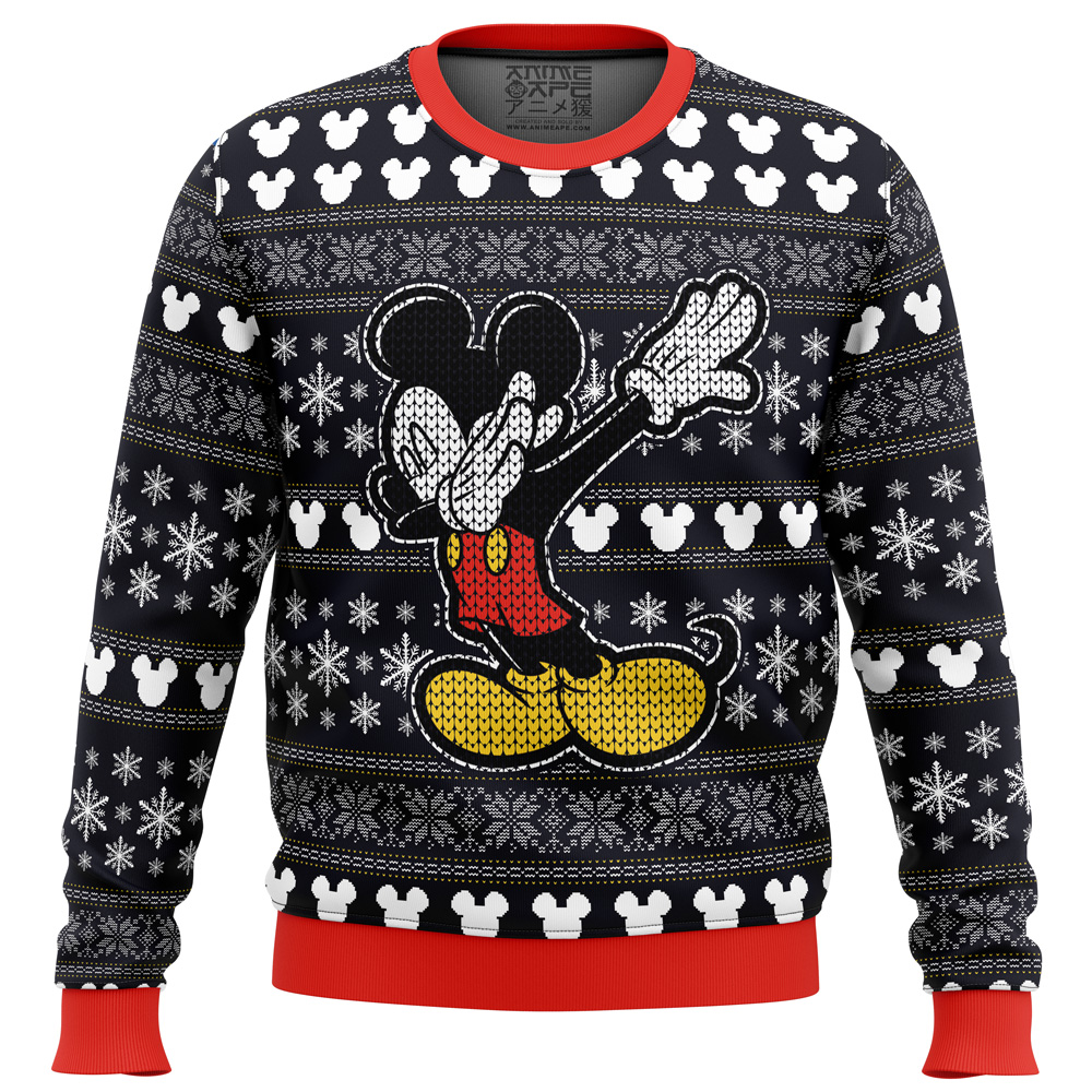 disney mickey dabbing ugly christmas sweater ana2207 4113 - Fandomaniax Store