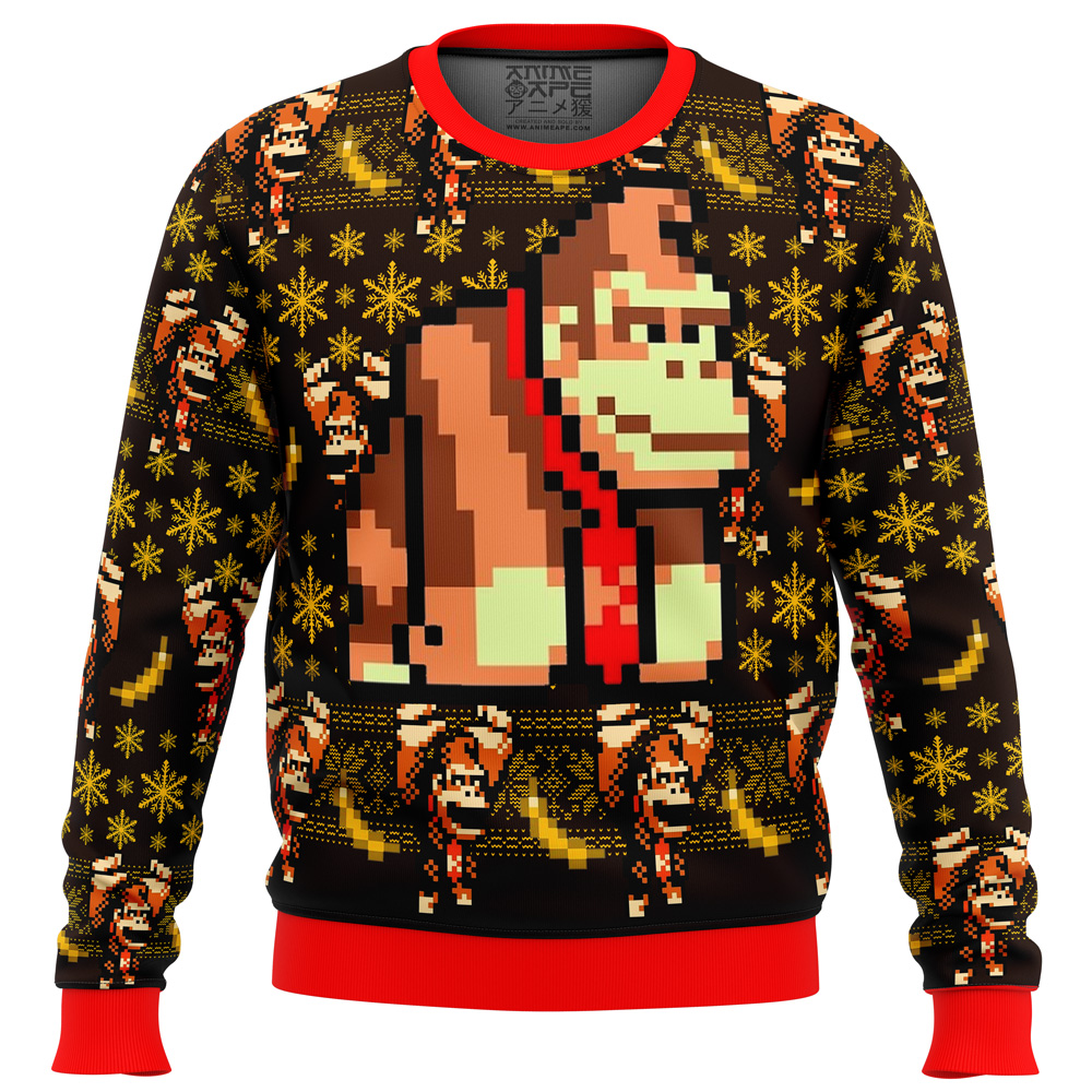 donkey kong sprite ugly christmas sweater ana2207 6589 - Fandomaniax Store