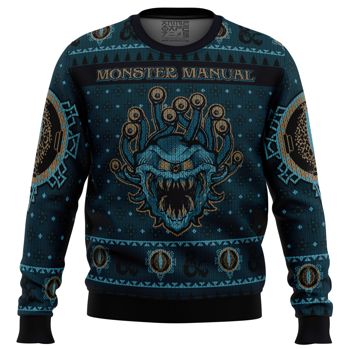 dungeons and dragons monster manual ugly christmas sweater ana2207 1383 - Fandomaniax Store