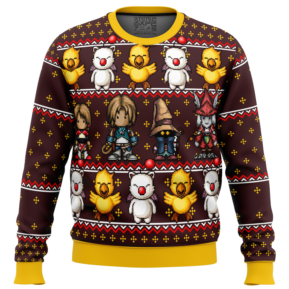 final fantasy classic 8bit ugly christmas sweater ana2207 2557 - Fandomaniax Store