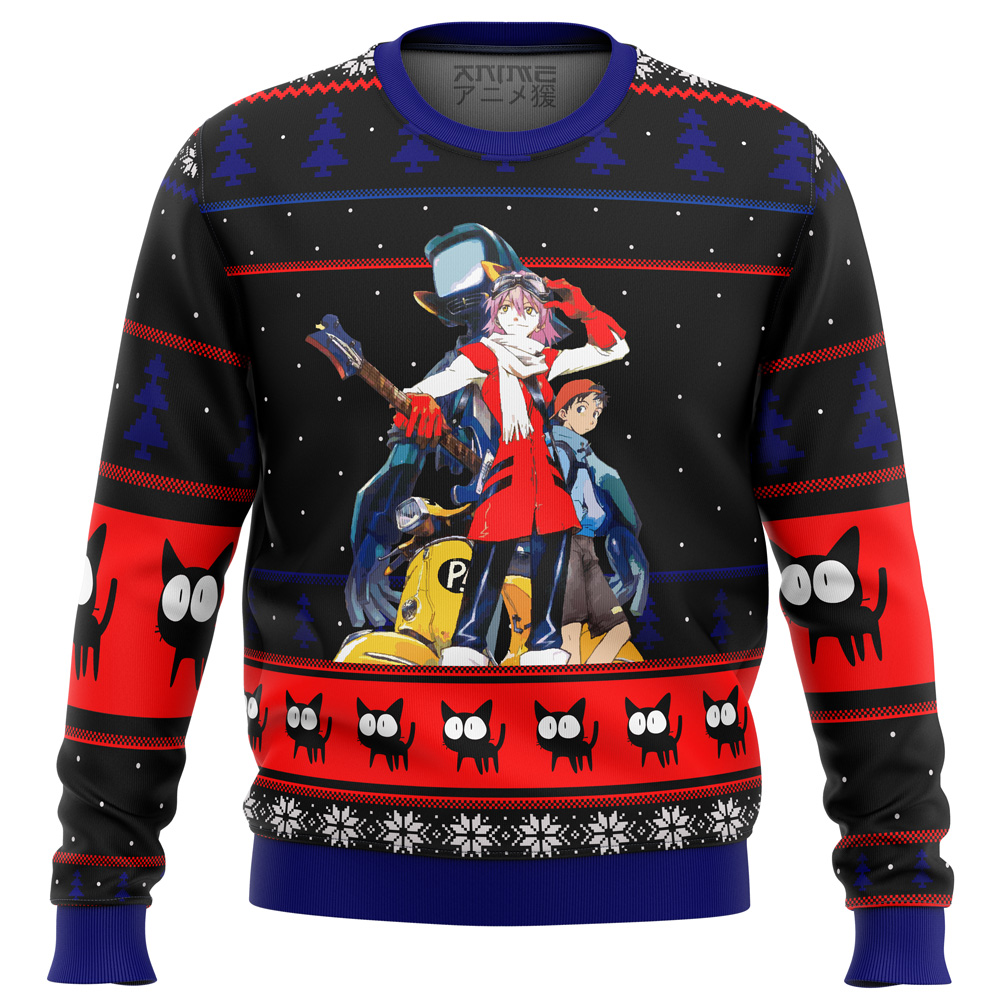 flcl poster ugly christmas sweater ana2207 2585 - Fandomaniax Store