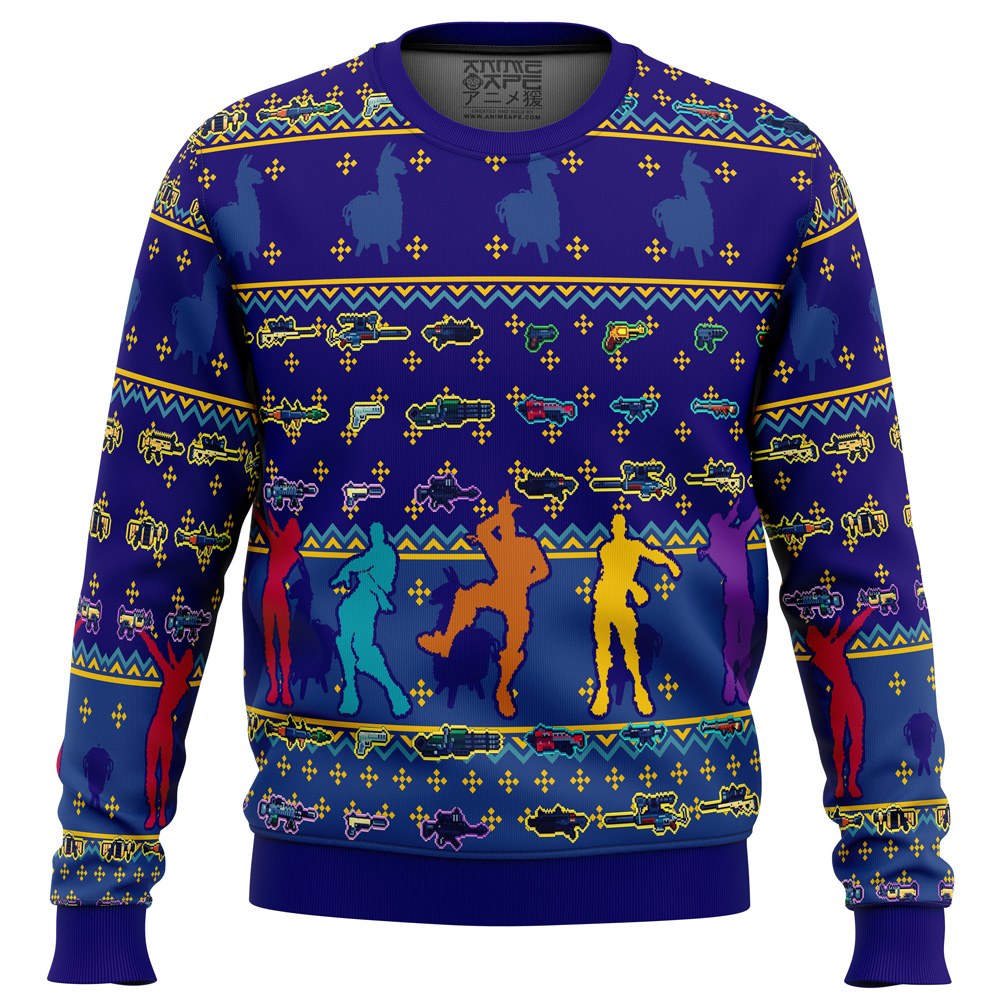 fortnite party ugly christmas sweater ana2207 6348 - Fandomaniax Store