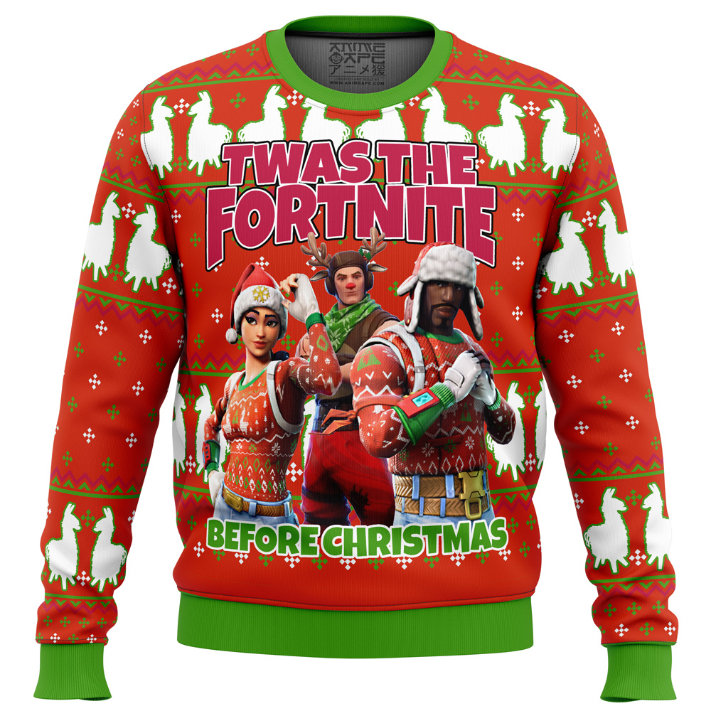 fortnite twas night ugly christmas sweater ana2207 3162 - Fandomaniax Store