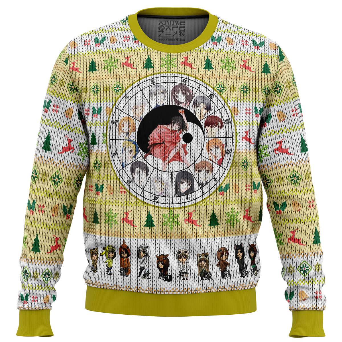 fruits basket chinese zodiac ugly christmas sweater ana2207 2932 - Fandomaniax Store