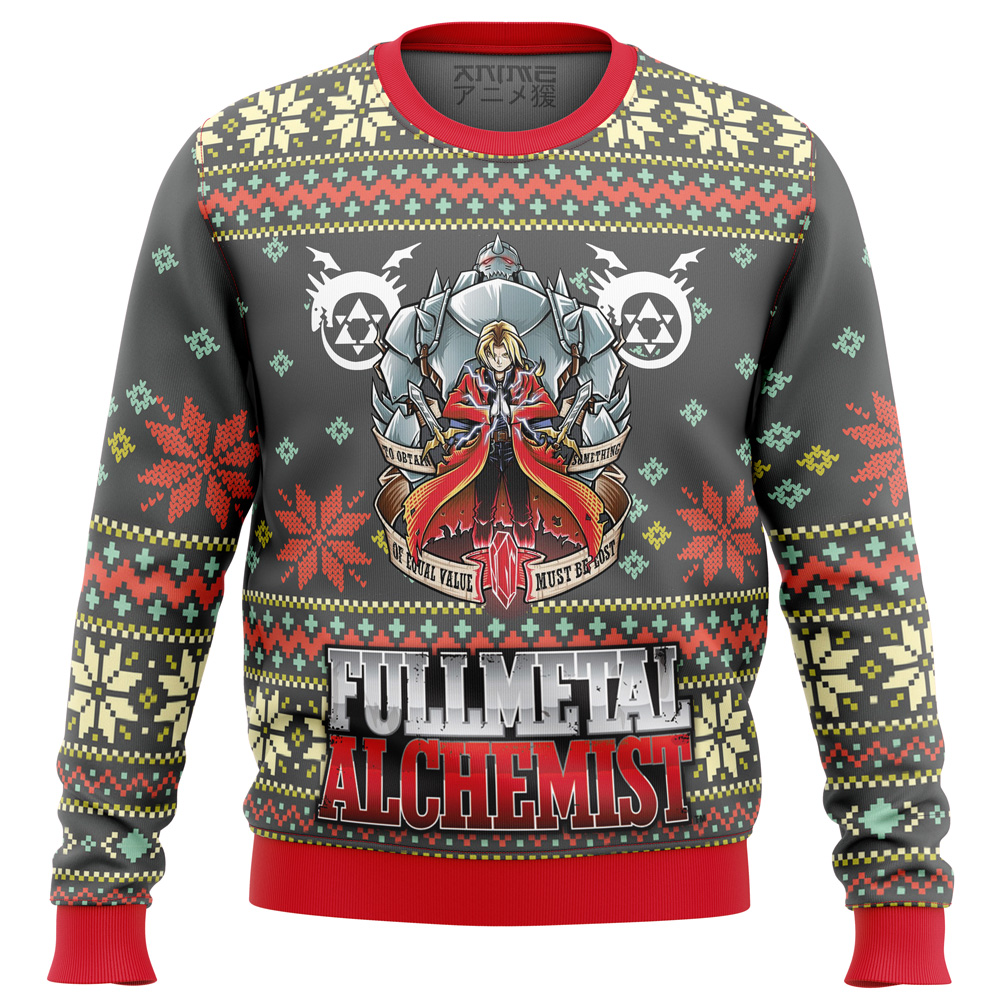 fullmetal alchemist alt ugly christmas sweater ana2207 6561 - Fandomaniax Store