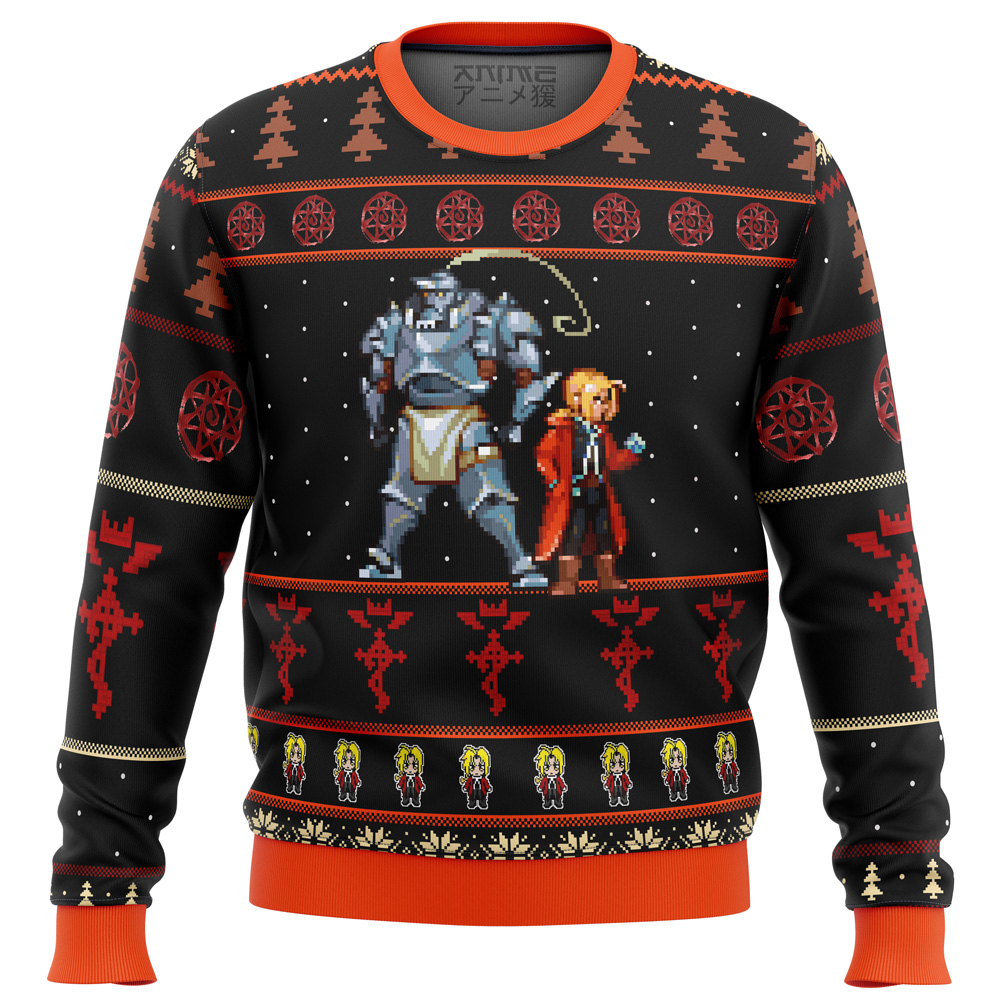 fullmetal alchemist elrics sprites ugly christmas sweater ana2207 3760 - Fandomaniax Store