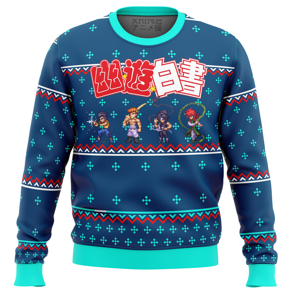 ghost fighter yuyu hakusho ugly christmas sweater ana2207 6986 - Fandomaniax Store