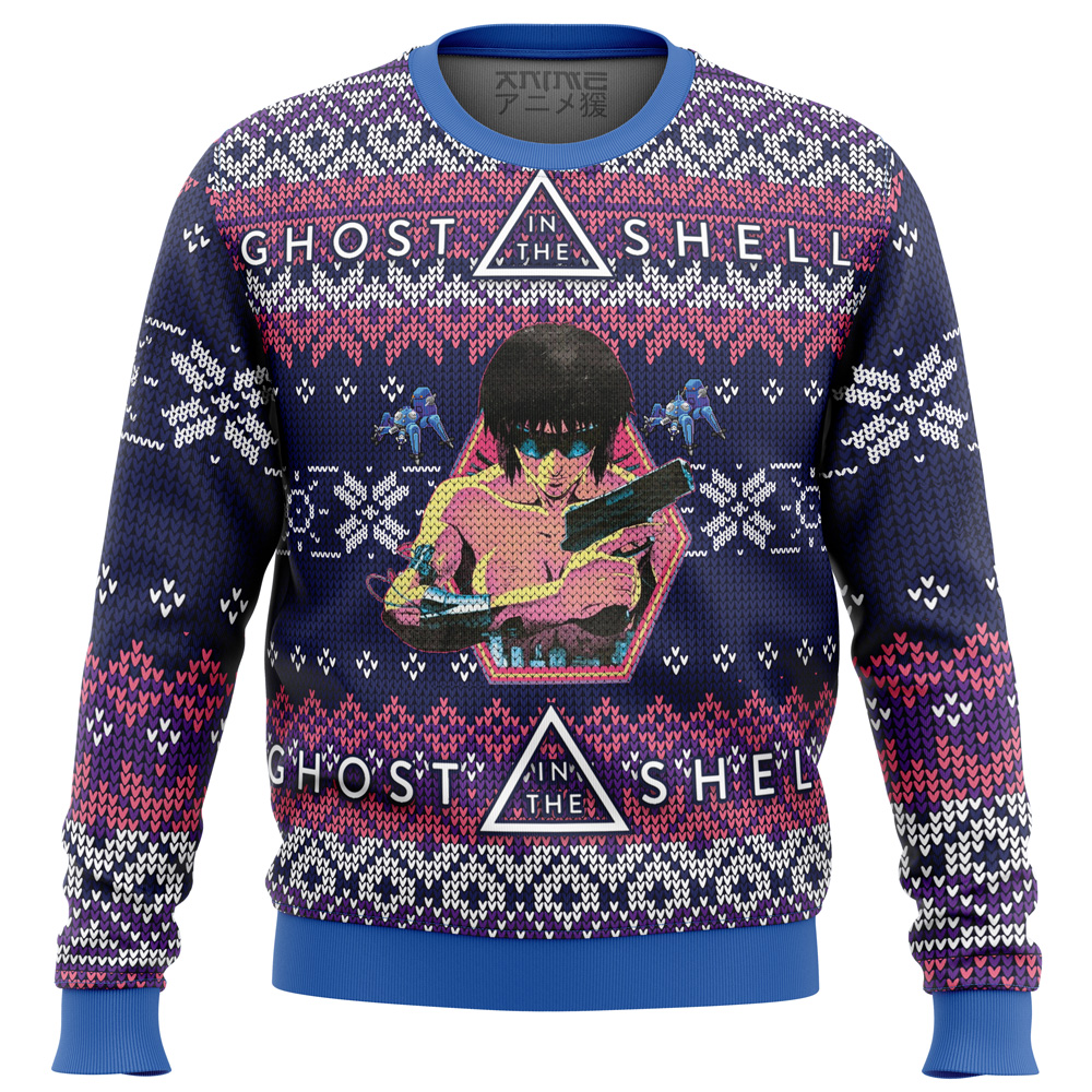 ghost in the shell alt ugly christmas sweater ana2207 6096 - Fandomaniax Store