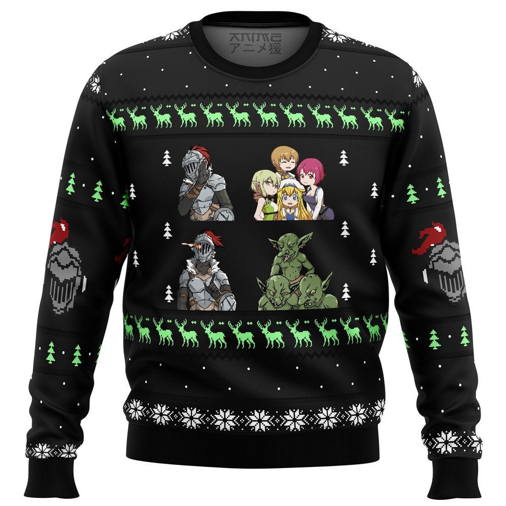 goblin slayer sprites ugly christmas sweater ana2207 3632 - Fandomaniax Store