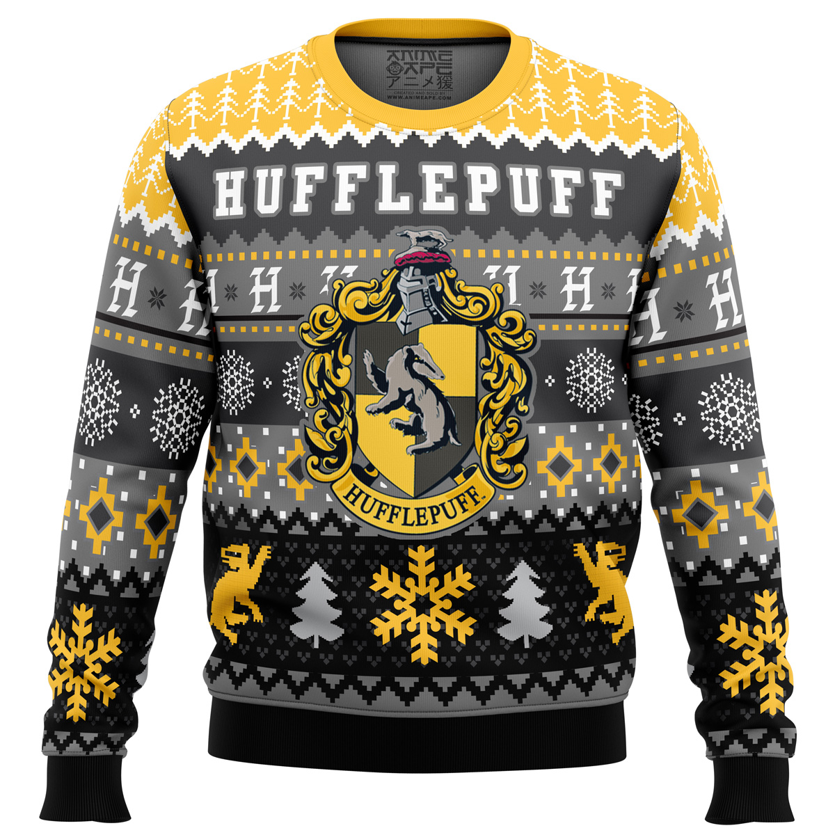 harry potter hufflepuff house ugly christmas sweater ana2207 8912 - Fandomaniax Store