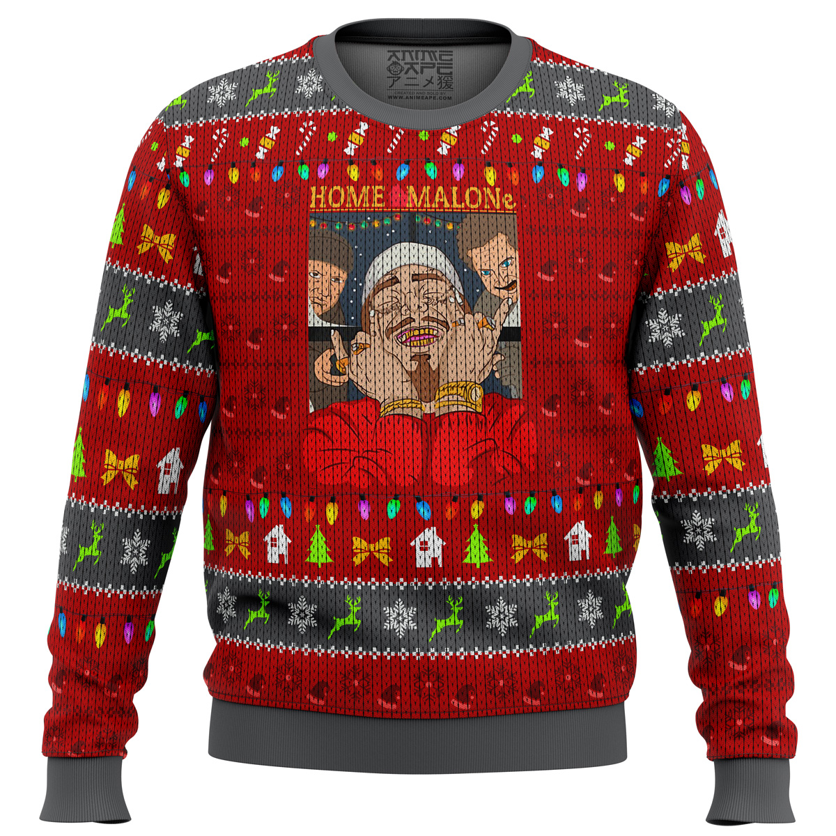 home malone meme ugly christmas sweater ana2207 3216 - Fandomaniax Store
