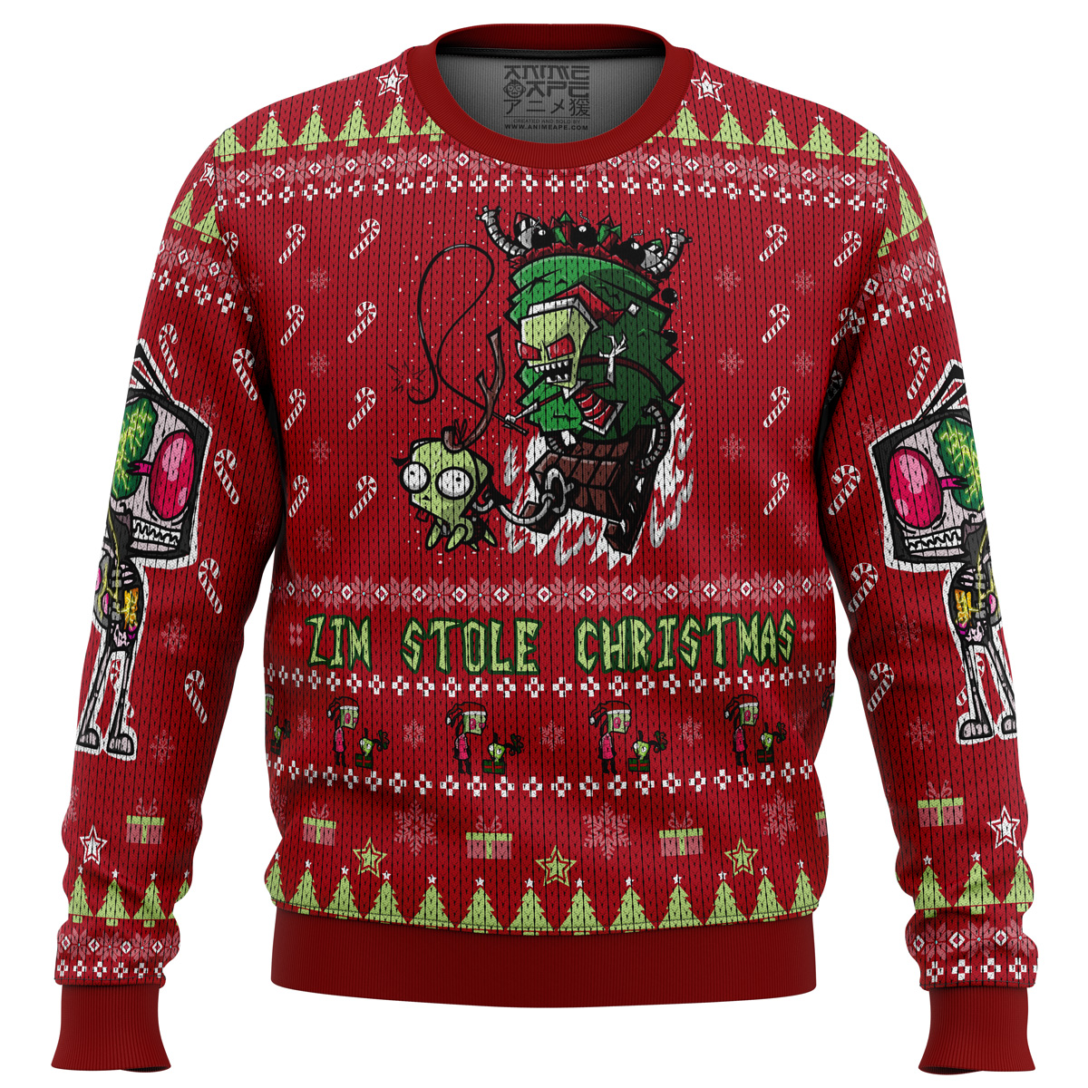 invader zim doom doom doom ugly christmas sweater ana2207 2745 - Fandomaniax Store