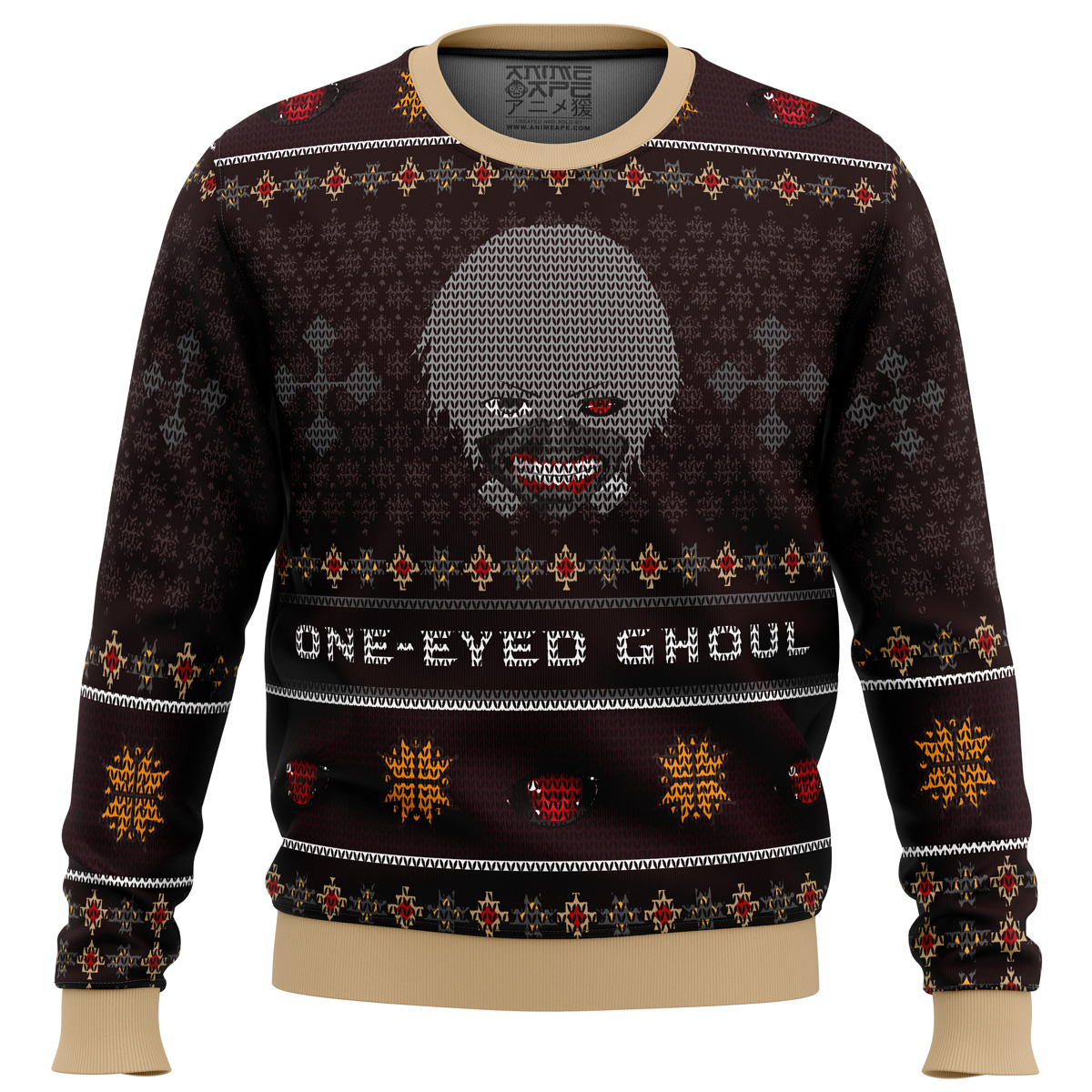 ken kaneki one eyed ghoul tokyo ghoul ugly christmas sweater ana2207 3943 - Fandomaniax Store