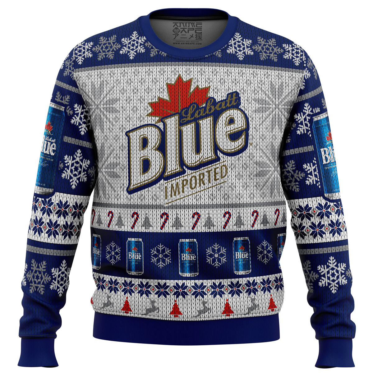 labatt blue ugly christmas sweater ana2207 5210 - Fandomaniax Store