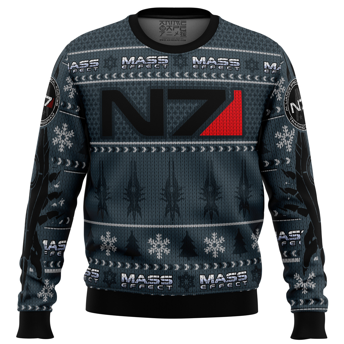 mass effect n7 ugly christmas sweater ana2207 2336 - Fandomaniax Store