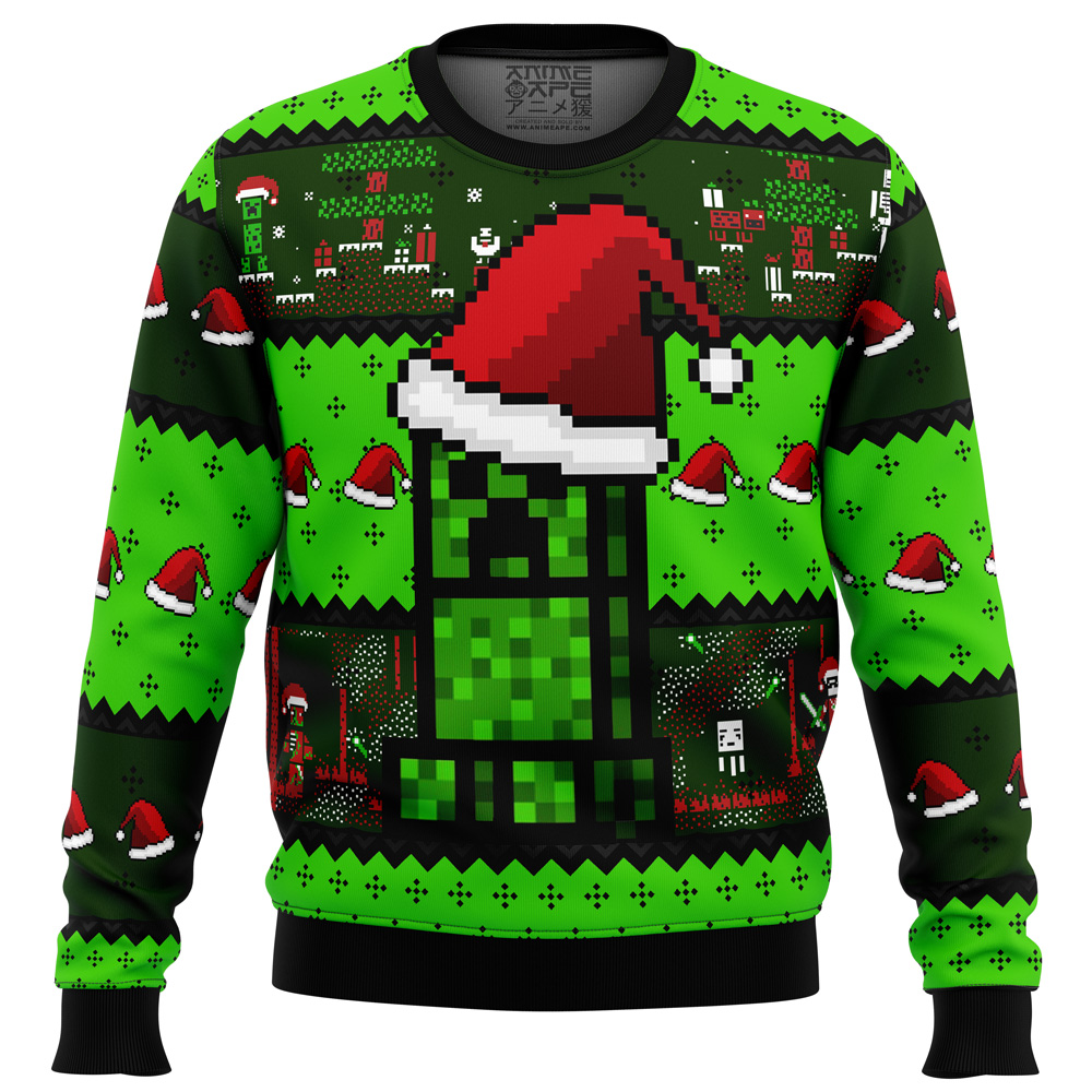 minecraft creepr ugly christmas sweater ana2207 3556 - Fandomaniax Store