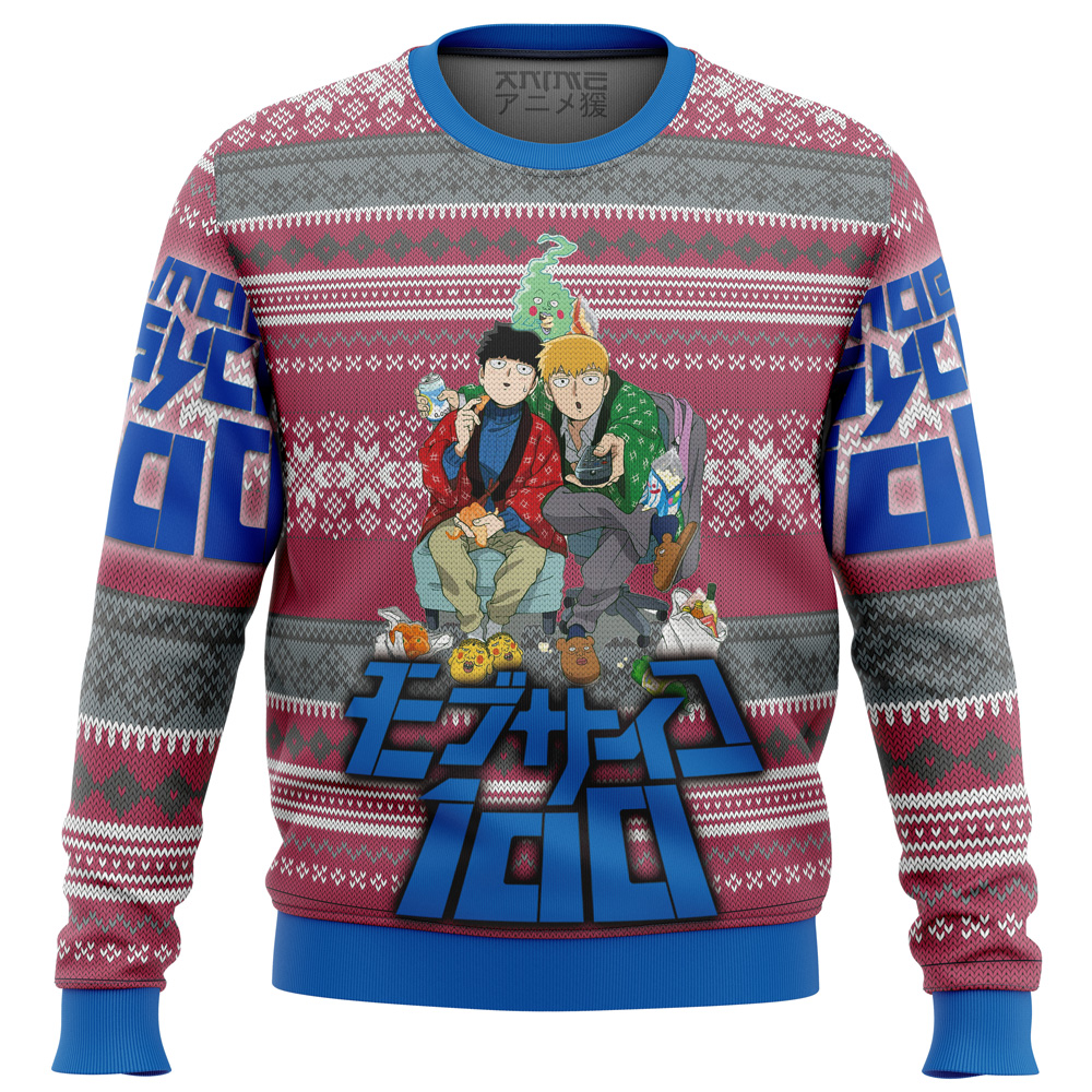 mob psycho 100 alt ugly christmas sweater ana2207 6732 - Fandomaniax Store