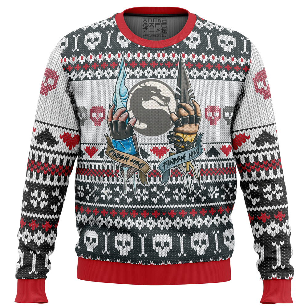 mortal kombat finish him ugly christmas sweater ana2207 3841 - Fandomaniax Store