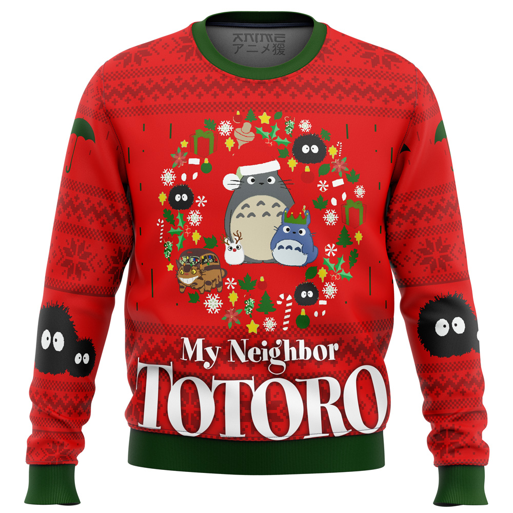my neighbor totoro christmas ugly christmas sweater ana2207 1689 - Fandomaniax Store