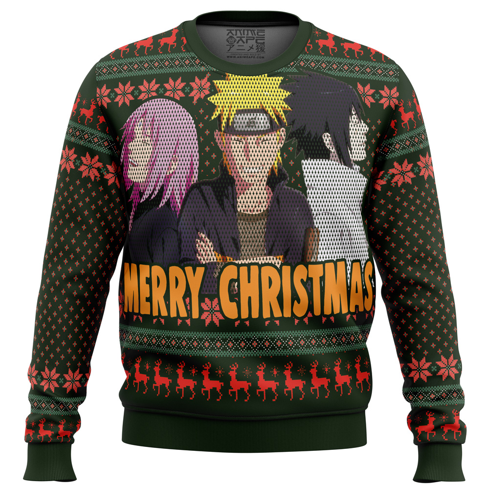 naruto squad 7 ugly christmas sweater ana2207 6560 - Fandomaniax Store