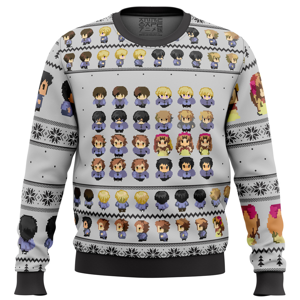 ouran high school host club sprites ugly christmas sweater ana2207 7450 - Fandomaniax Store