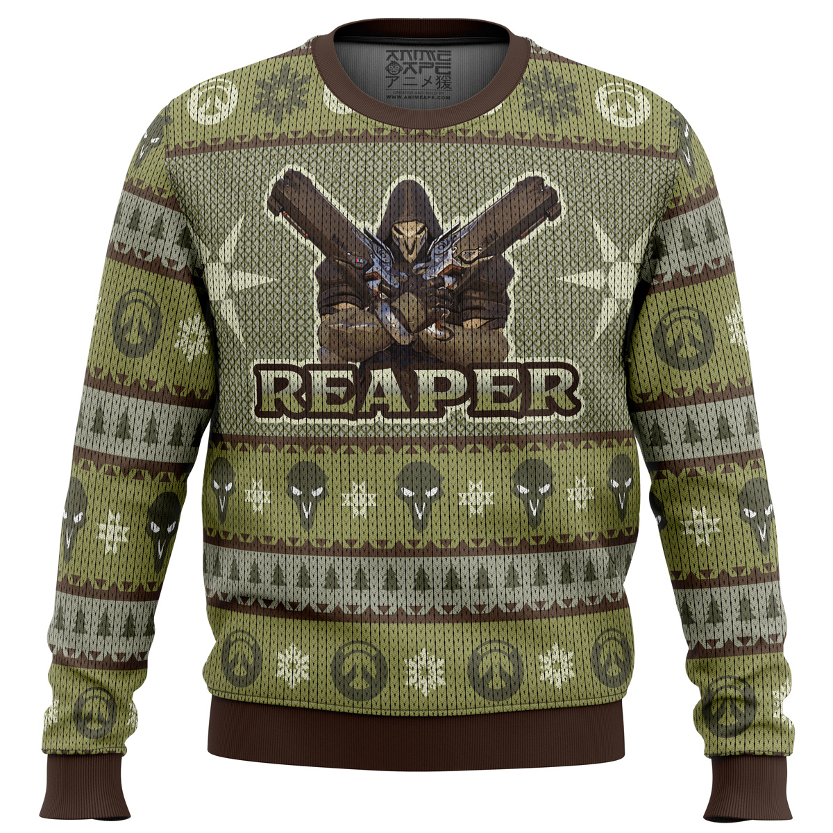 overwatch the reaper ugly christmas sweater ana2207 6745 - Fandomaniax Store