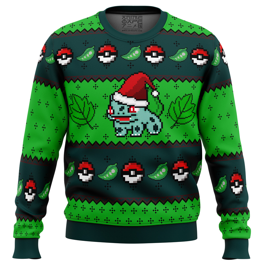 pokemon bulbasaur ugly christmas sweater ana2207 1373 - Fandomaniax Store