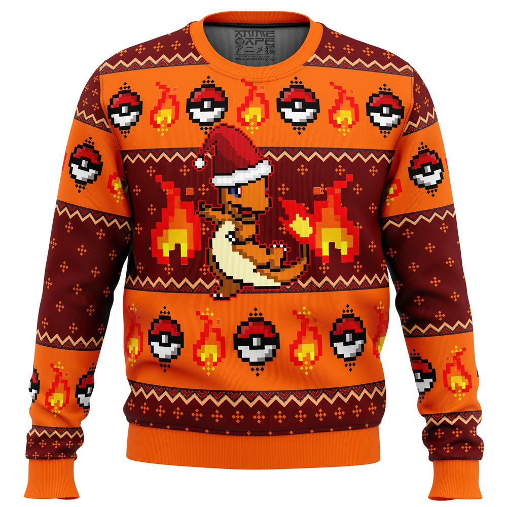 pokemon charmander ugly christmas sweater ana2207 7444 - Fandomaniax Store