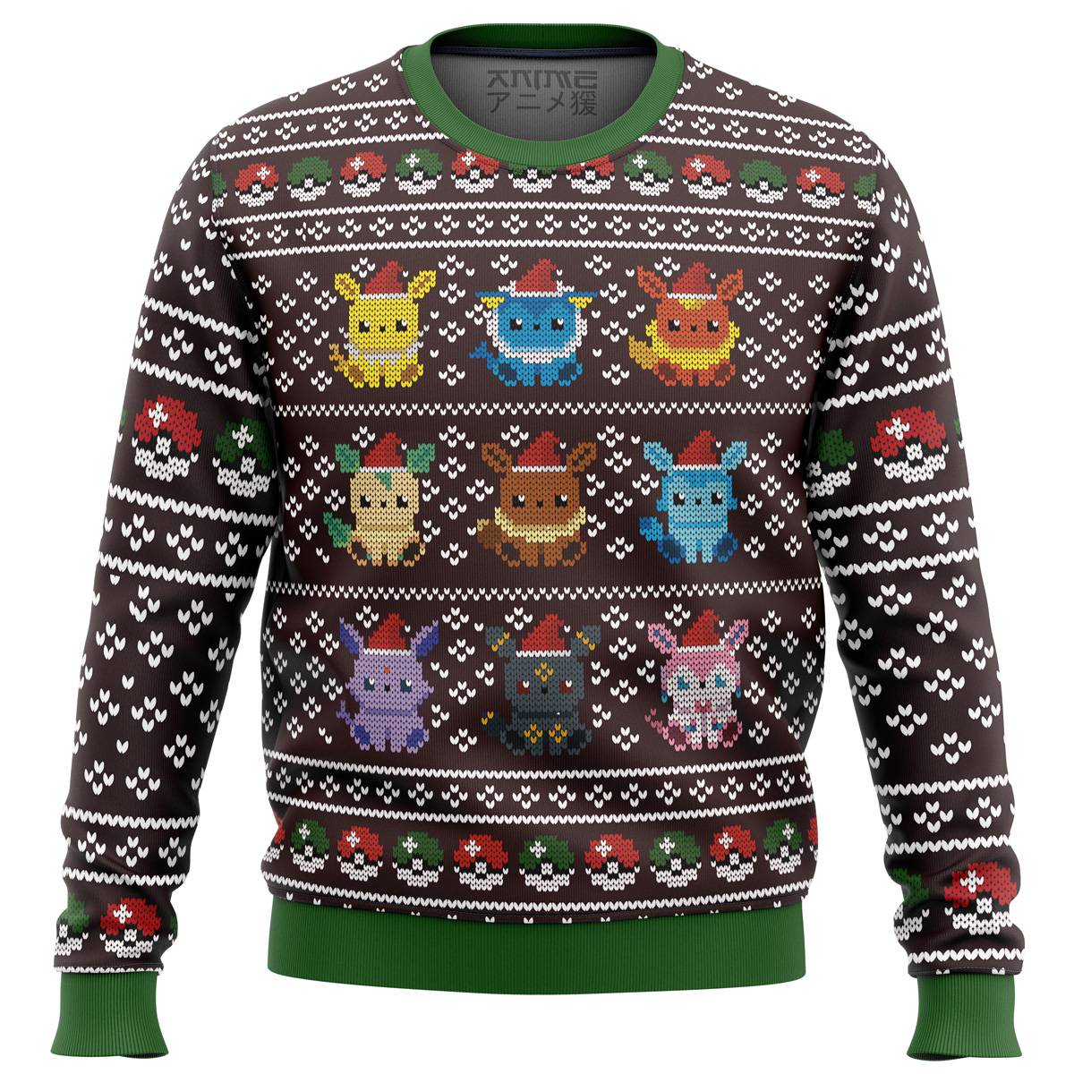 pokemon eeveelution ugly christmas sweater ana2207 2278 - Fandomaniax Store