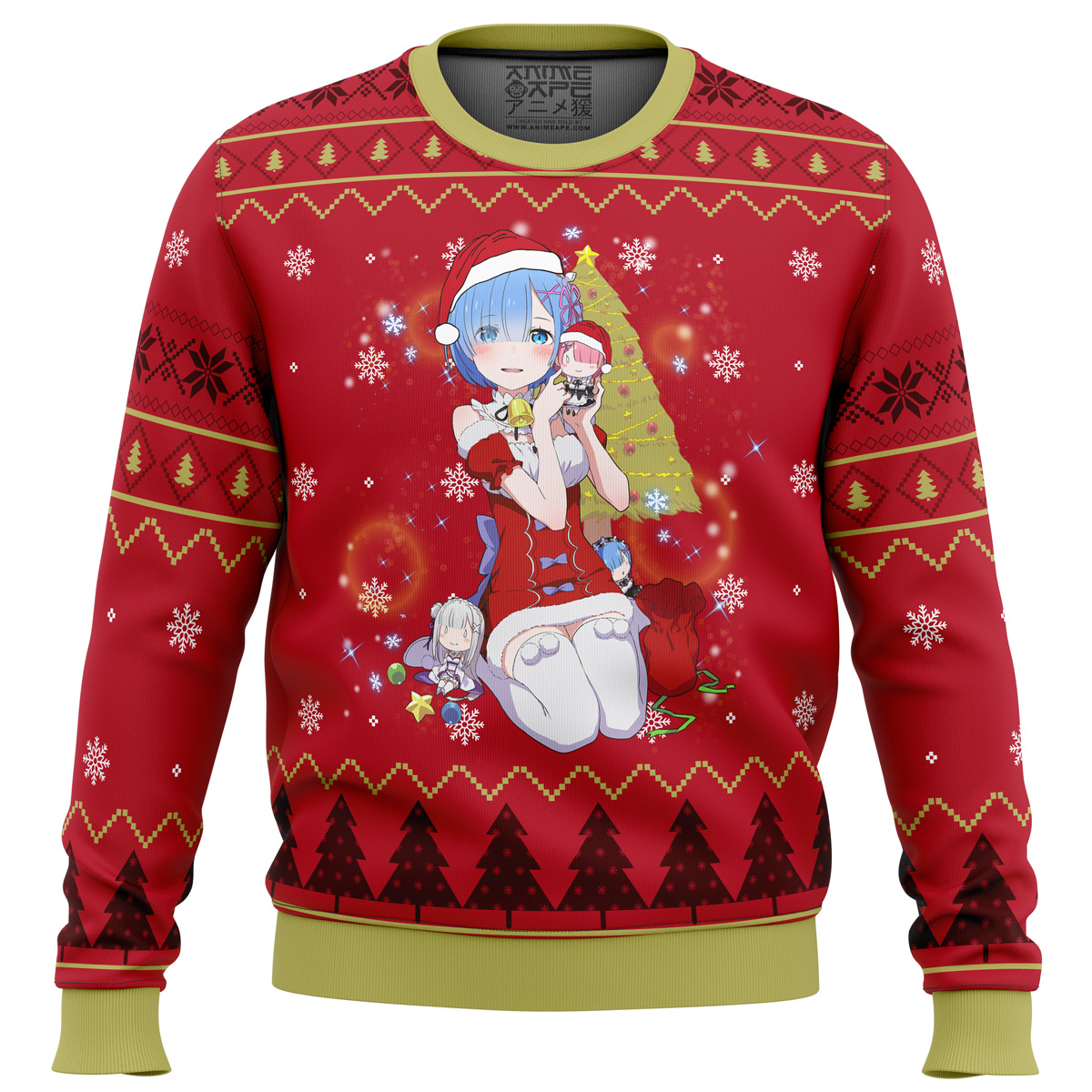 re zero rem christmas ugly christmas sweater ana2207 7862 - Fandomaniax Store