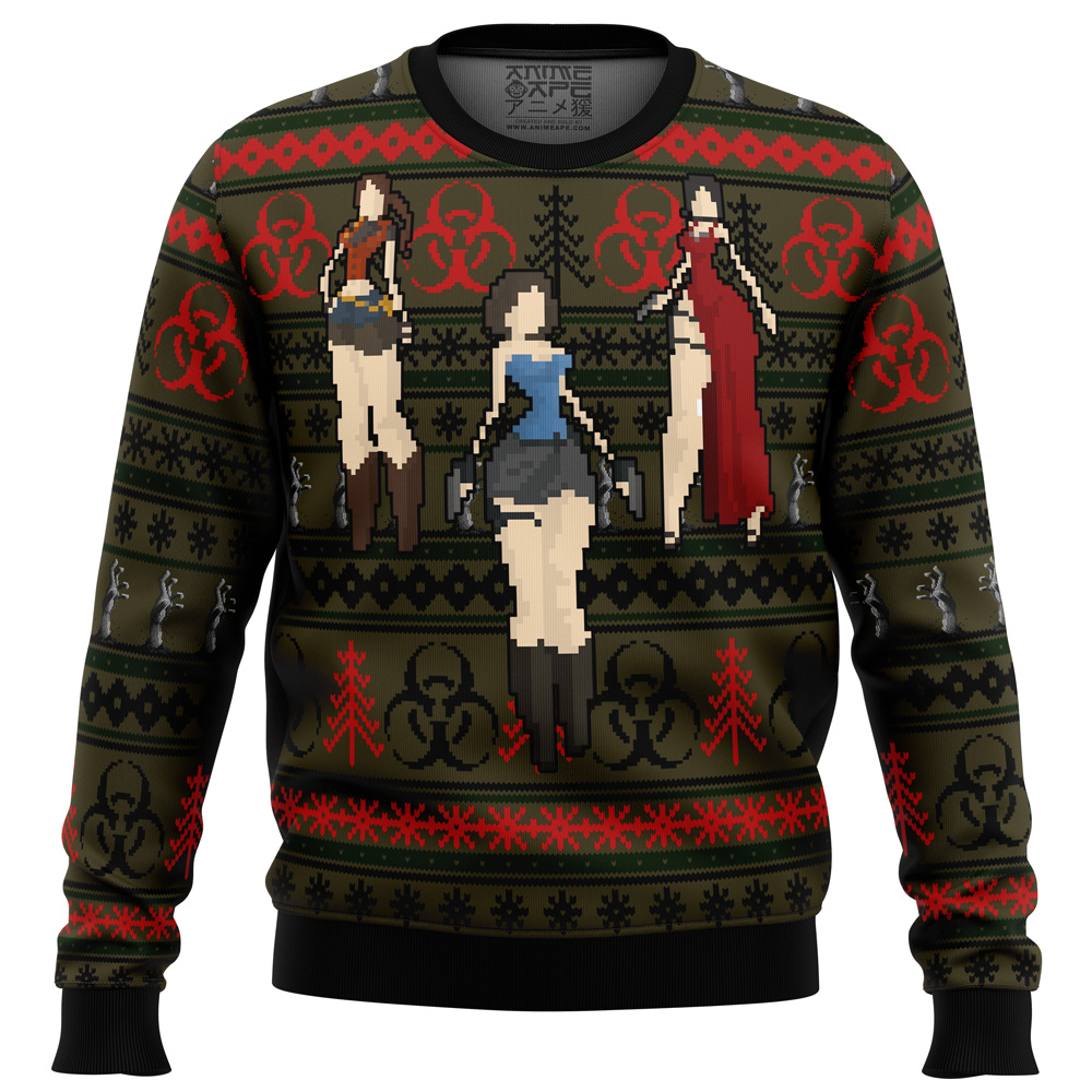 resident evil ugly christmas sweater ana2207 8707 - Fandomaniax Store
